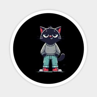 Funny Chilled Cat, Love Cats Magnet